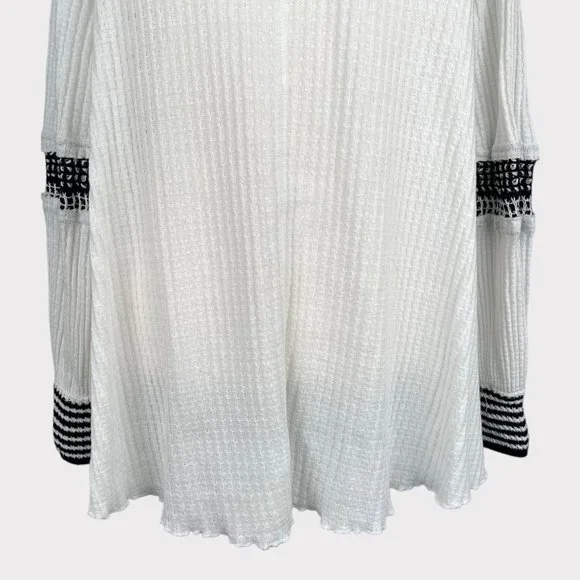 Free People Women's Snow Day Tunic Top Balloon Sleeve Knit Thermal Shirt Size S - Picture 8 of 16